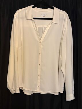 J. Jill Button-Down Ivory Blouse
